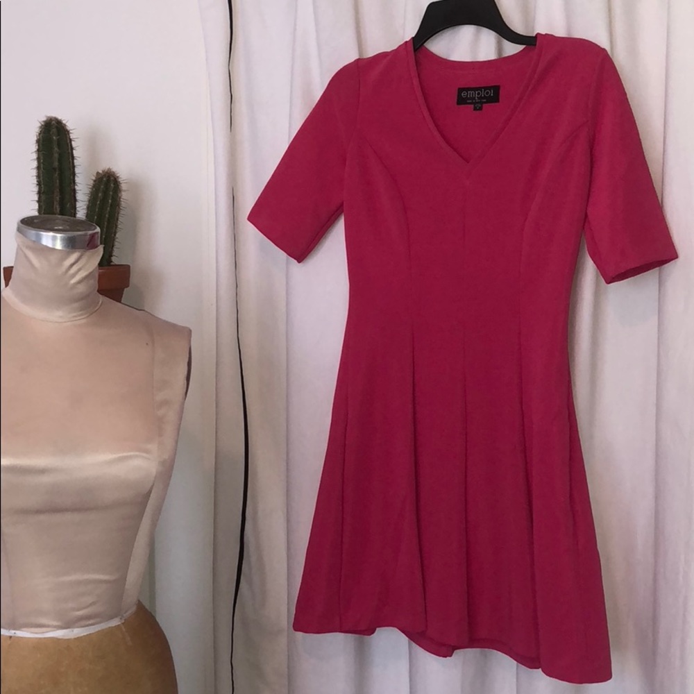 emploi New York Fit & Flare Bright Pink Dress ✨New